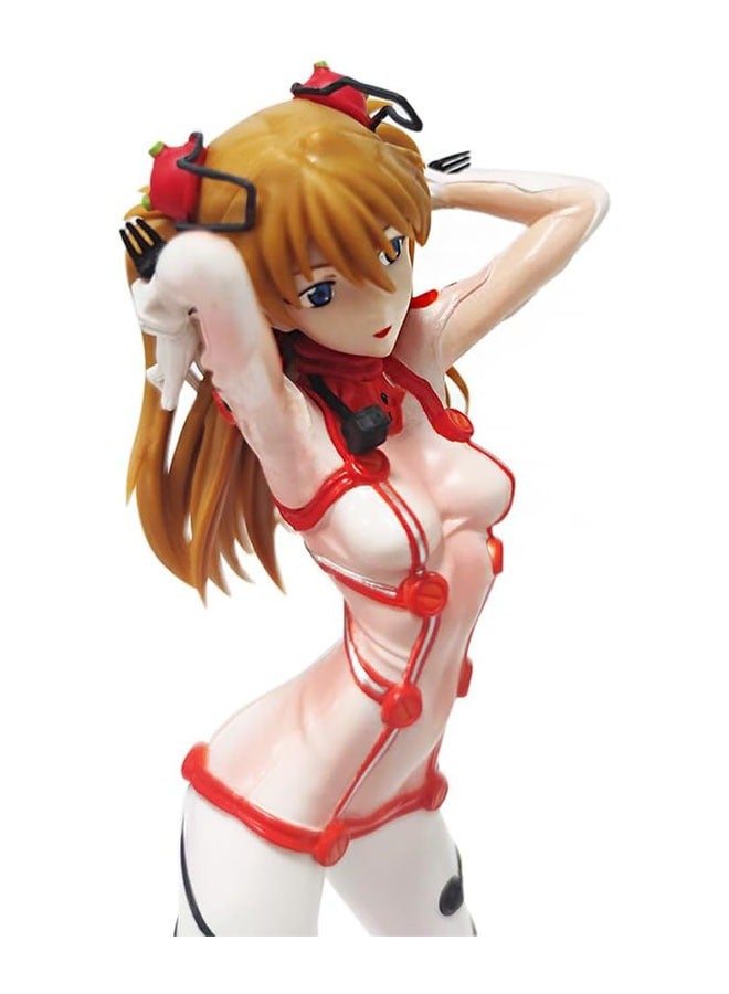 general EVA Evangelion White Battle Costume Asuka Langley Soryu Anime Cartoon Character, PVC Statue Model Character Tabletop Jewelry Gift 21cm - Image 2