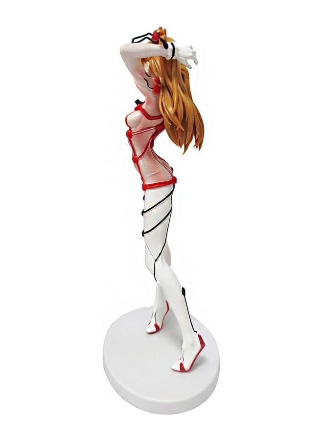 general EVA Evangelion White Battle Costume Asuka Langley Soryu Anime Cartoon Character, PVC Statue Model Character Tabletop Jewelry Gift 21cm - Image 3
