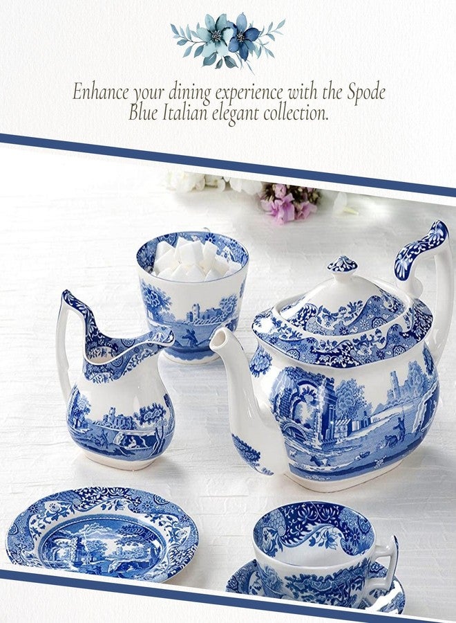 Spode Blue Italian Devonia Tray - 7.5 Inch Porcelain Decorative Serving Tray - Shallow Serving Bowl for Salad, Pasta, Fruit, Appetizers, Snacks - Elegant Gift Tableware for Hostess - Image 5