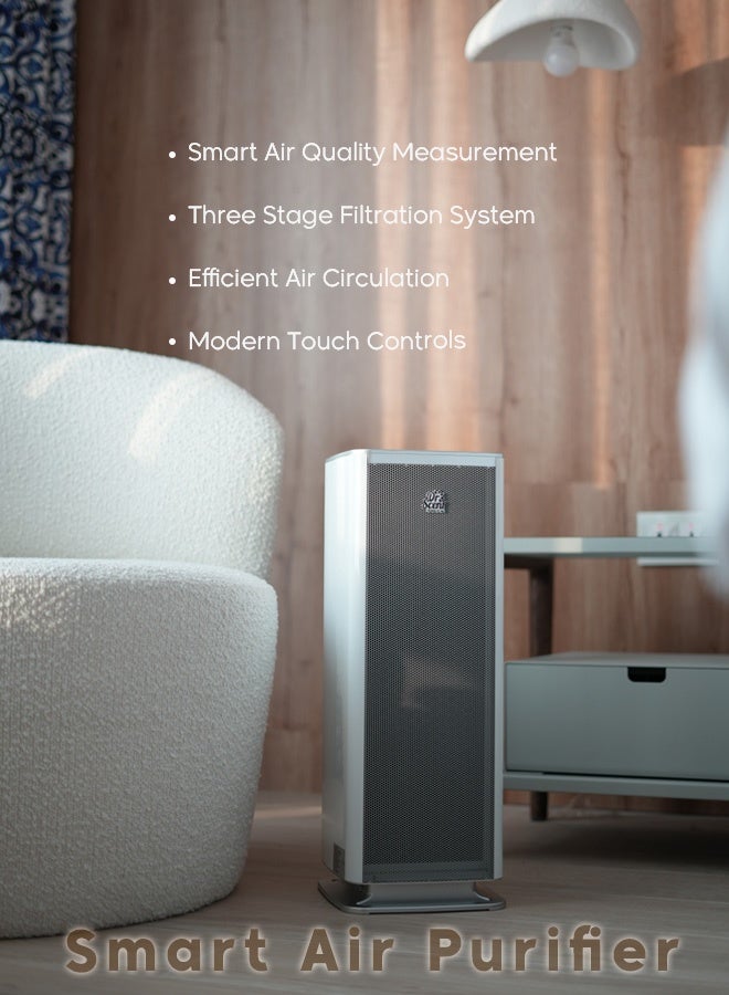 Dr Scent Smart Air Purifier with H13 HEPA Filter, Modern Design for Large Spaces Hotels ,Clinics & Home. 3-in-1 Filter Captures Remove Particles, Smoke & Absorb odors for fresh Indoor atmosphere - Image 3