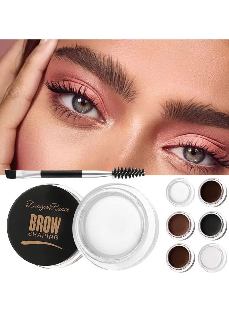 Dragon Ranee Wild Brow Cream Pomade - Long-lasting Smudge Proof Eyebrow Styling - Flawless Finish Wax with Intense Color (#02 Coffee)  - Image 3