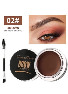 Wild Brow Cream Pomade - Long-lasting Smudge Proof Eyebrow Styling - Flawless Finish Wax with Intense Color (#02 Coffee)