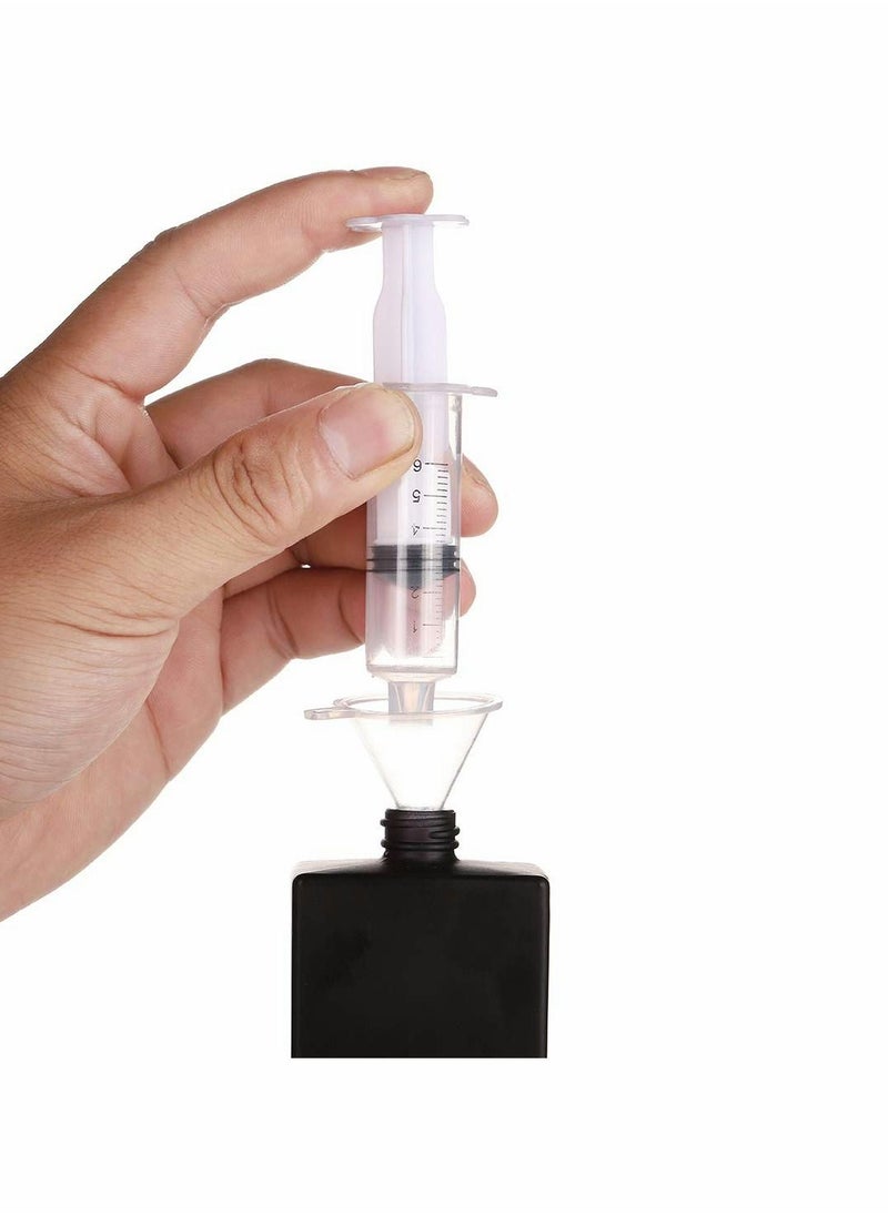 Excefore - Clear Black Refillable Perfume Bottle, Portable Square Empty Glass Perfume Atomizer Bottle with Spray Applicator - Image 1