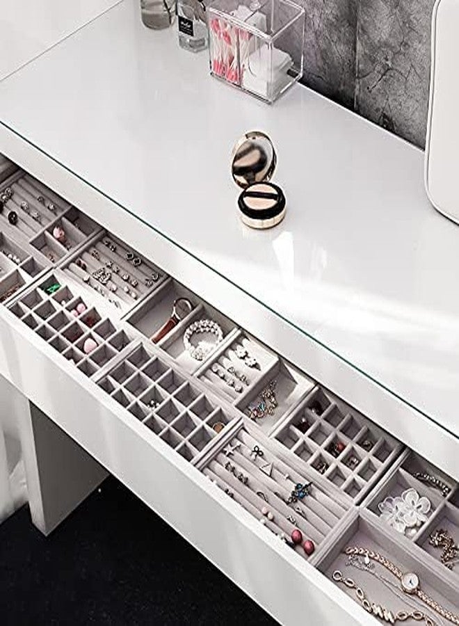 Hetvin Jewelry Tray Organizer – Multi-Section Velvet Tray for Rings, Earrings, Watches, Necklaces, and Bracelets – Elegant and Stylish Storage Solution for Your Home or Jewelry Box – Ideal for Gifts - Image 5