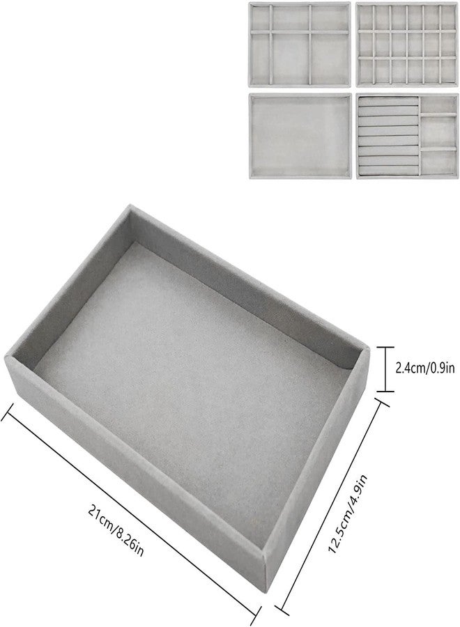 Hetvin Jewelry Tray Organizer – Multi-Section Velvet Tray for Rings, Earrings, Watches, Necklaces, and Bracelets – Elegant and Stylish Storage Solution for Your Home or Jewelry Box – Ideal for Gifts - Image 2