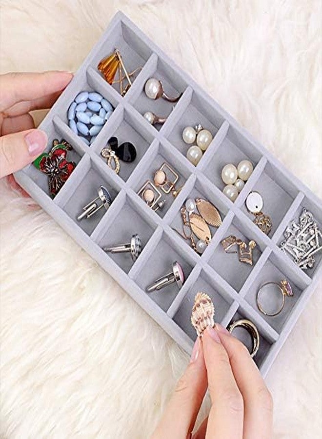 Hetvin Jewelry Tray Organizer – Multi-Section Velvet Tray for Rings, Earrings, Watches, Necklaces, and Bracelets – Elegant and Stylish Storage Solution for Your Home or Jewelry Box – Ideal for Gifts - Image 4