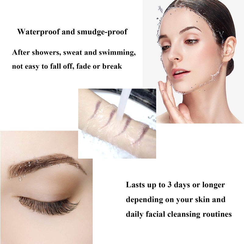 Miotorio 22 Pairs 4D Eyebrows Tattoo, Hair-Like Authentic Eyebrows, Eyebrows Tattoo Peel Off, Long Lasting Waterproof Natural False Eyebrows Makeup Sticker for Eyebrow Grooming Shaping (Brown) - Image 4