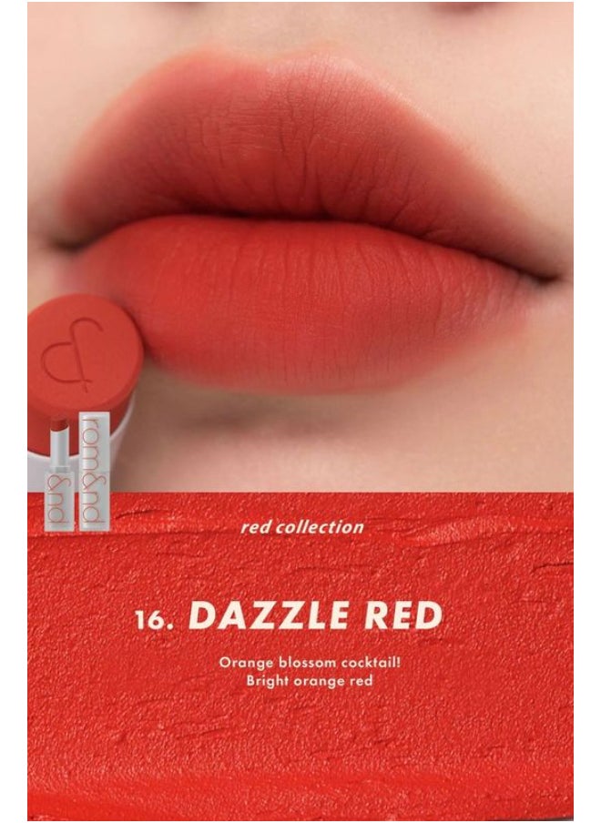 rom&nd - Zero Matte Lipstick16 Dazzle Red - Image 1
