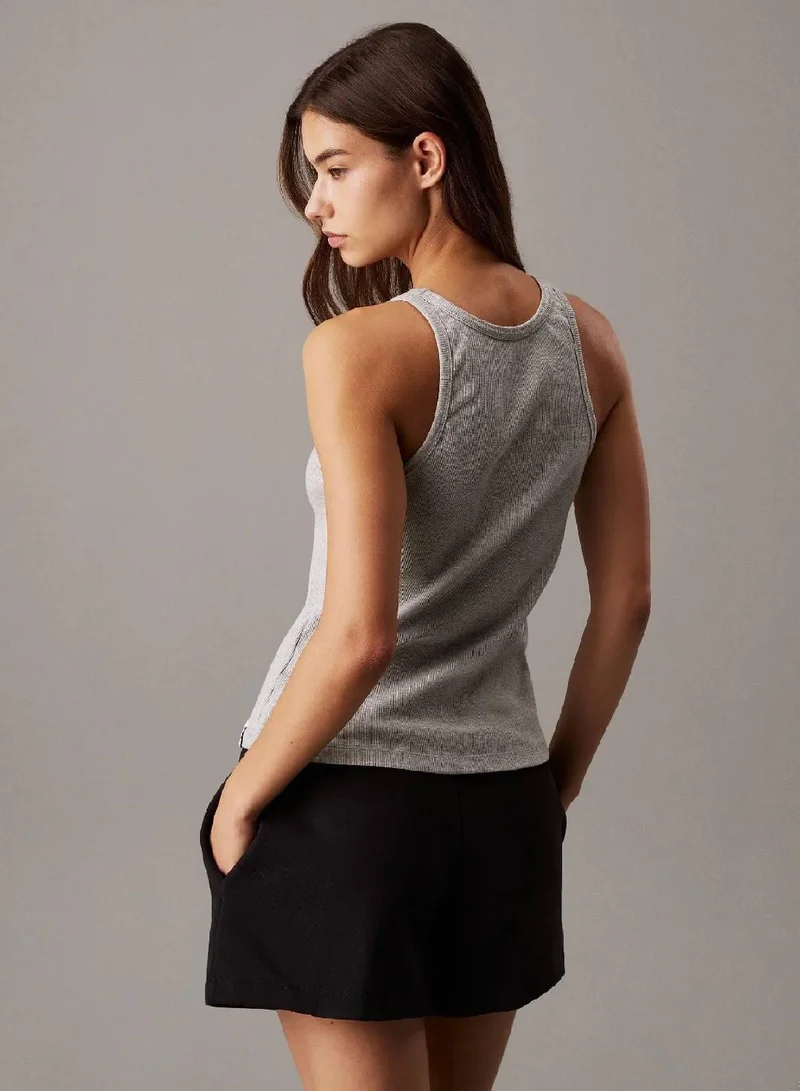 CALVIN KLEIN Slim Ribbed Lounge Tank Top
