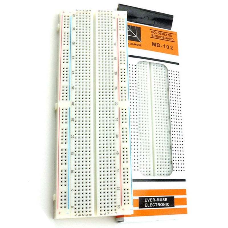 2Pcs Breadboard 830 Point Solderless Prototype PCB Board Kit Protoboard MB-102 - Image 3