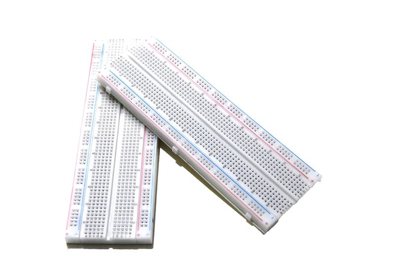 2Pcs Breadboard 830 Point Solderless Prototype PCB Board Kit Protoboard MB-102 - Image 1