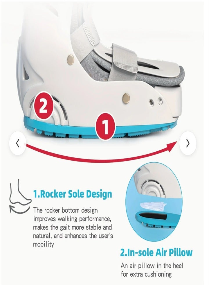 Generic Adjustable Inflatable Ankle Walker Boot - Medical Grade Air Fracture Boot Immobilization Support with Buckle Closure - Orthopedic Foot Protector for Men and Women  - Image 3