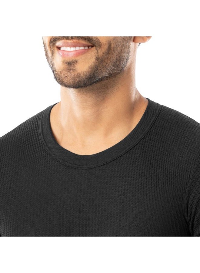 INDERA Traditional Long Johns Thermal Long-Sleeve, Men Black - Image 2