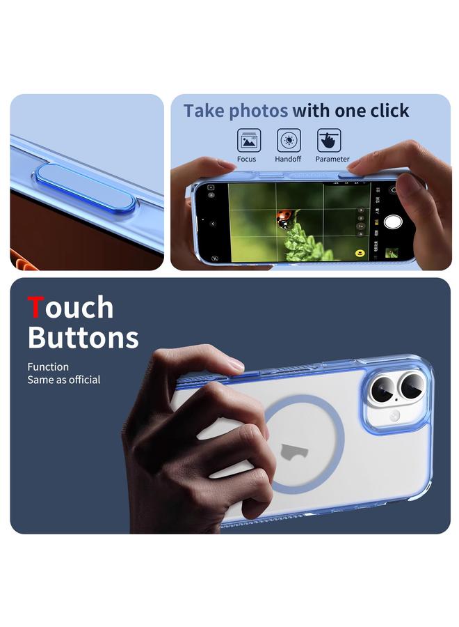 S-TOP Case For iPhone 16 Plus Translucent Frosted MagSafe Phone Case with AI Button - Image 5