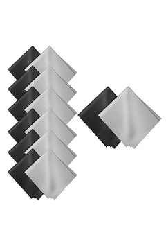 SYOSI 20 Pack Gray Black Microfiber Cleaning Cloths Microfiber Glasses Cloth Great for Cleaning Eyeglasses, Cell Phones, Screens, Lenses, Glasses, Screens and All Delicate Surface  - Image 1
