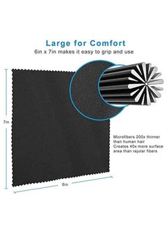 SYOSI 20 Pack Gray Black Microfiber Cleaning Cloths Microfiber Glasses Cloth Great for Cleaning Eyeglasses, Cell Phones, Screens, Lenses, Glasses, Screens and All Delicate Surface  - Image 3