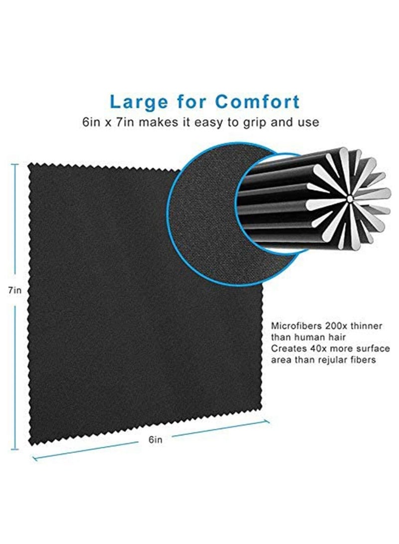 SYOSI 20 Pack Gray Black Microfiber Cleaning Cloths Microfiber Glasses Cloth Great for Cleaning Eyeglasses, Cell Phones, Screens, Lenses, Glasses, Screens and All Delicate Surface  - Image 3