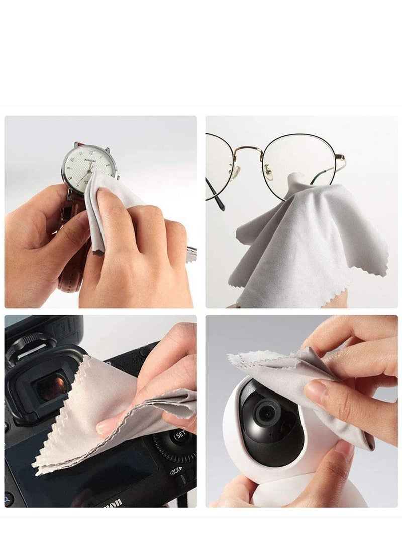 SYOSI 20 Pack Gray Black Microfiber Cleaning Cloths Microfiber Glasses Cloth Great for Cleaning Eyeglasses, Cell Phones, Screens, Lenses, Glasses, Screens and All Delicate Surface  - Image 5