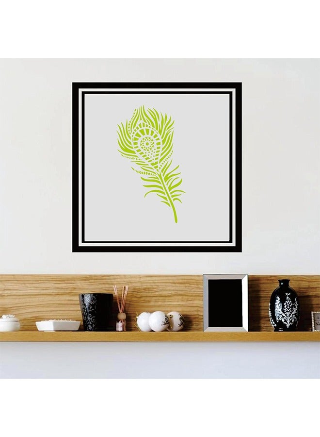 6 Pcs Mandala Feather Stencil, Reusable PET Drawing Stencils, Art Painting Templates Stencils Set for Painting on Wood, DIY Wall Floor Decor Supplies (White) - Image 4