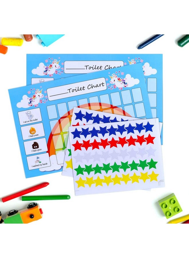 GWHOLE 2 Pack of Unicorn Potty Training & Toilet Training Reward Chart with 270 Star Stickers for Toddlers, Boys, Girls - Image 3