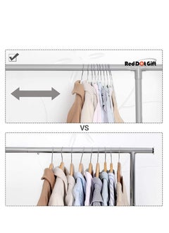 Red Dot Gift Red Dot Gift® 50-Pack White Non-Slip Velvet Hangers 42cm With 360 Degree Rotatable Hook - Durable & Slim - Non Slip Hangers for Coat Hangers - Pant Hangers…(White, 50 pack)  - Image 3