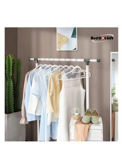 Red Dot Gift Red Dot Gift® 50-Pack White Non-Slip Velvet Hangers 42cm With 360 Degree Rotatable Hook - Durable & Slim - Non Slip Hangers for Coat Hangers - Pant Hangers…(White, 50 pack)  - Image 5