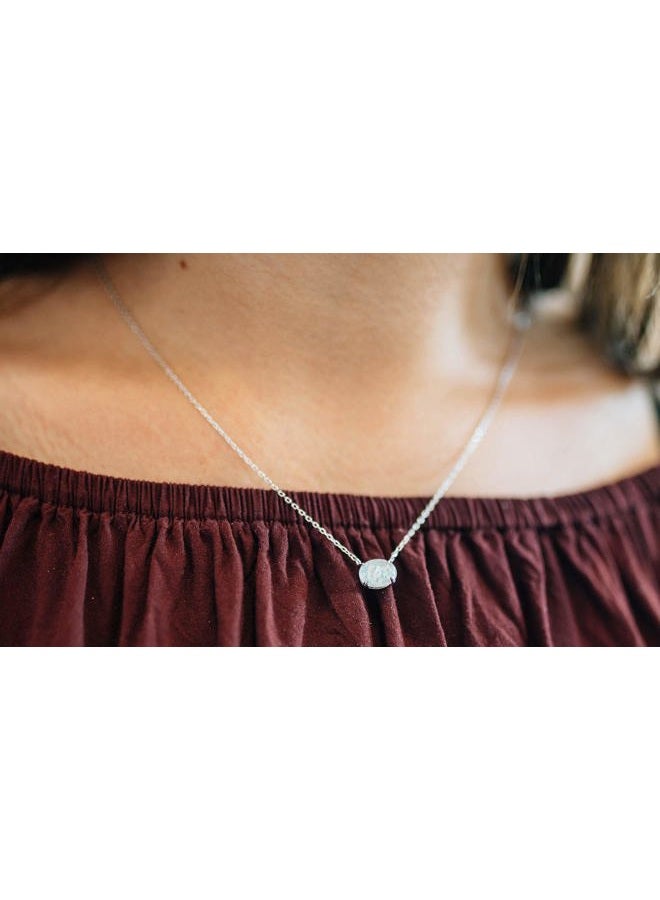 Ellena Rose Dainty Opal Necklace with Solid 925 Sterling Silver & 14K Rose Gold Plating, October Birthstone Necklace, Small Oval Opal Jewelry for Women, Gemstone Necklace, Simple Necklaces for Women - Image 2