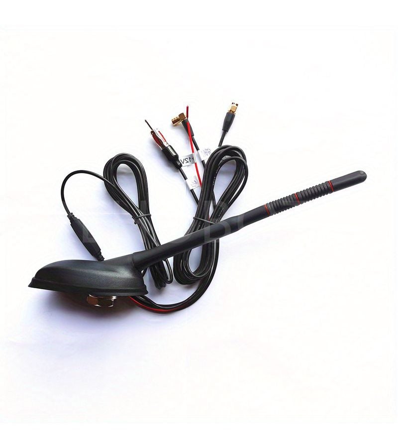 Black Active Gain Amplification Car Radio Antenna Supports GPS DAB FM Signal Sources for Antenna Reception - Image 1