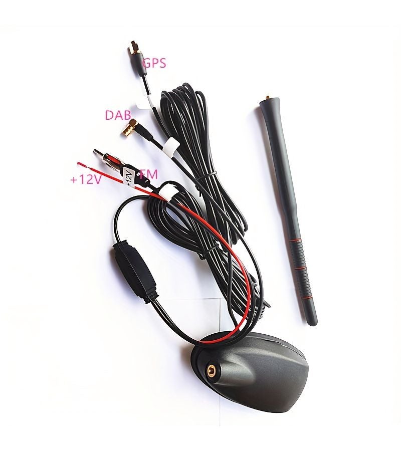 Black Active Gain Amplification Car Radio Antenna Supports GPS DAB FM Signal Sources for Antenna Reception - Image 2