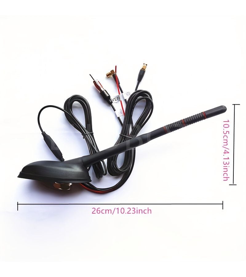 Black Active Gain Amplification Car Radio Antenna Supports GPS DAB FM Signal Sources for Antenna Reception - Image 3