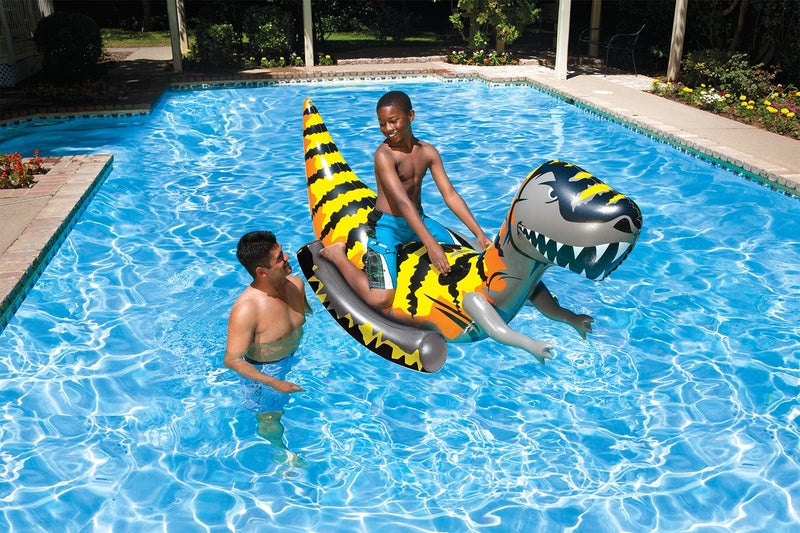 Poolmaster T-Rex Inflatable Ride-On Dinosaur Jumbo Swimming Pool Float Rider - Image 2