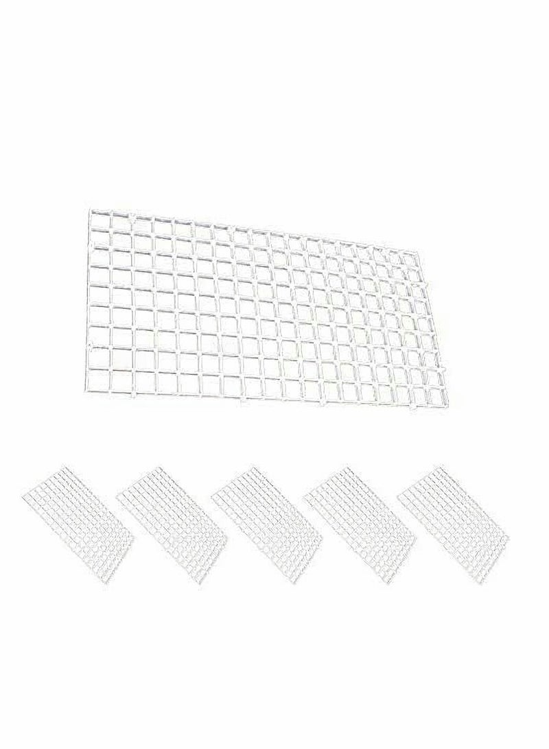 SYOSI 6 PCS Aquarium Divider Filter Tray Egg Crate Fish Tank Bottom Isolation, White, 30 cm x 15cm - Image 2