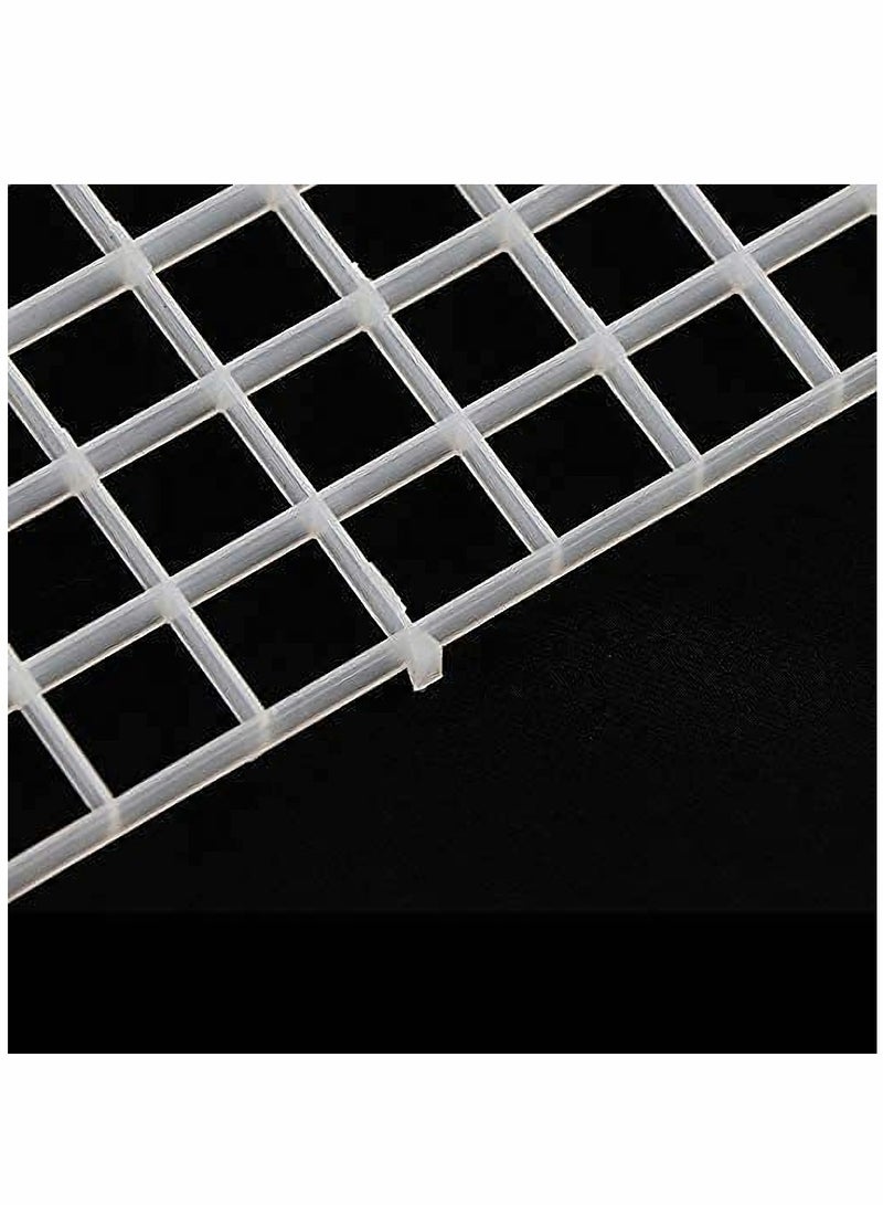 SYOSI 6 PCS Aquarium Divider Filter Tray Egg Crate Fish Tank Bottom Isolation, White, 30 cm x 15cm - Image 4