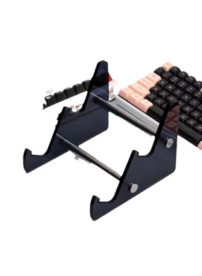 Acrylic Gaming Keyboard Stand Convenient Disassembly Stand Desktop Tray Elevated Computer Mechanical Keyboard Display Stand-Color:Black-Style:Three Layers - Image 5