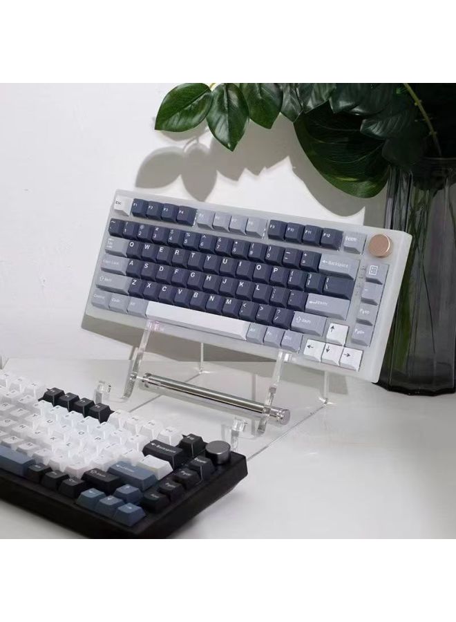 Acrylic Gaming Keyboard Stand Convenient Disassembly Stand Desktop Tray Elevated Computer Mechanical Keyboard Display Stand-Color:Black-Style:Three Layers - Image 3