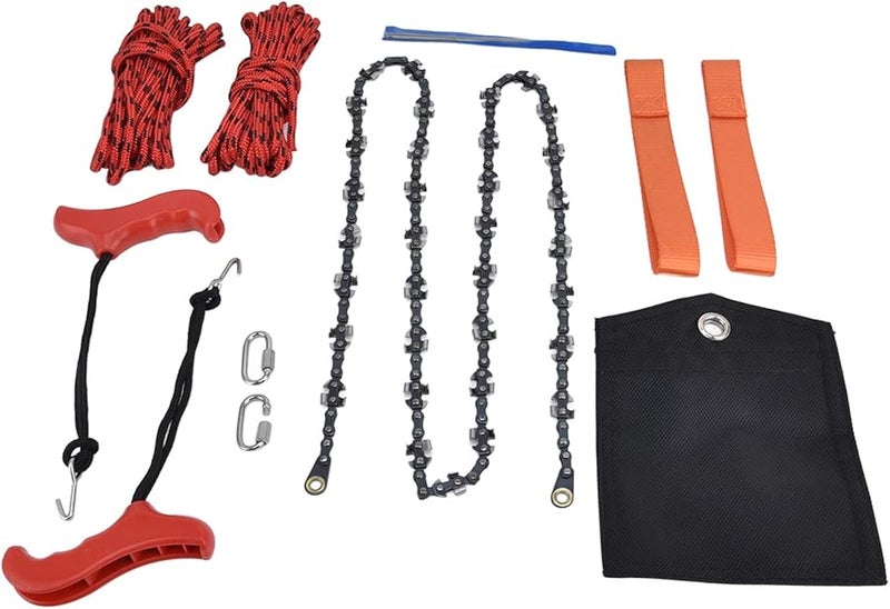 Folding Hand Rope Chain Saw 53 Inch Portable Tree Trimming Tool with Storage - Image 2