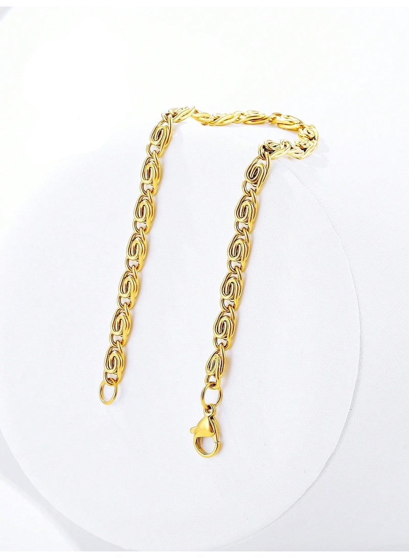 Julia Store 18K Gold Pated Stainless Steel Unique Trendy Elegant Gold Dainty Chain Horus Eye Bracelets for Women Men Gifts Jewelry - Image 5