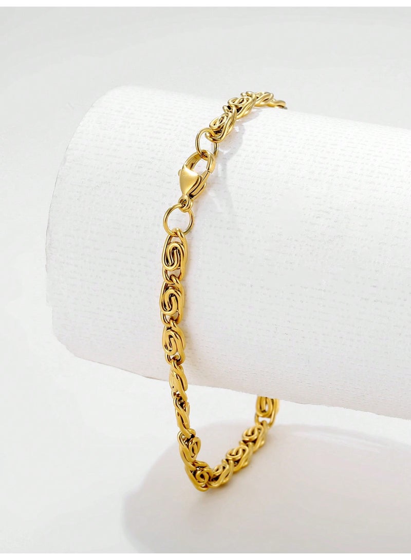 Julia Store 18K Gold Pated Stainless Steel Unique Trendy Elegant Gold Dainty Chain Horus Eye Bracelets for Women Men Gifts Jewelry - Image 1