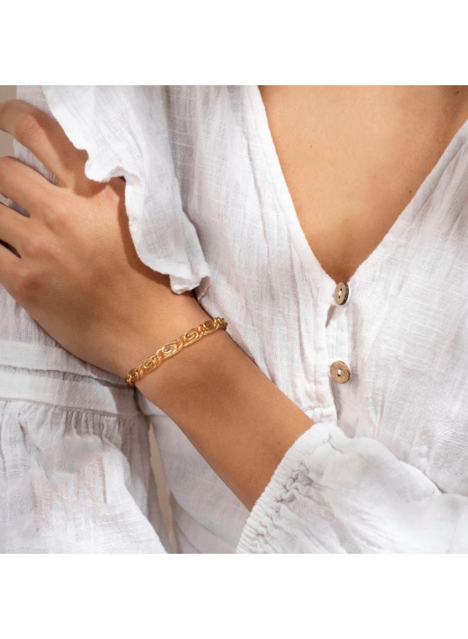 Julia Store 18K Gold Pated Stainless Steel Unique Trendy Elegant Gold Dainty Chain Horus Eye Bracelets for Women Men Gifts Jewelry - Image 4