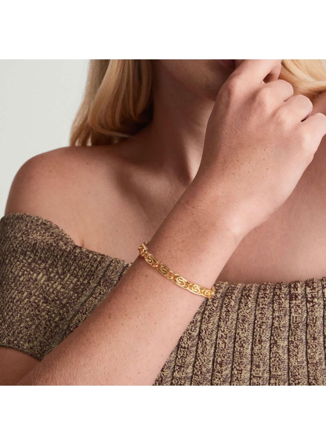 Julia Store 18K Gold Pated Stainless Steel Unique Trendy Elegant Gold Dainty Chain Horus Eye Bracelets for Women Men Gifts Jewelry - Image 2