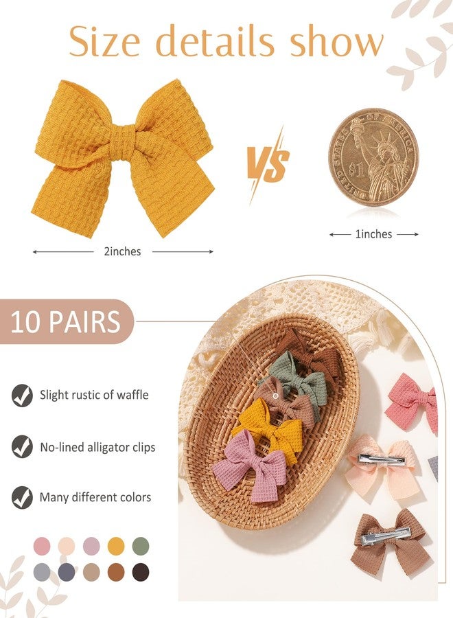 Jollybows 20pcs Baby Hair Clips Girls Bows 2" Mini Alligator Clip Toddler Pigtail Bow Fine Hair Clip - Image 2