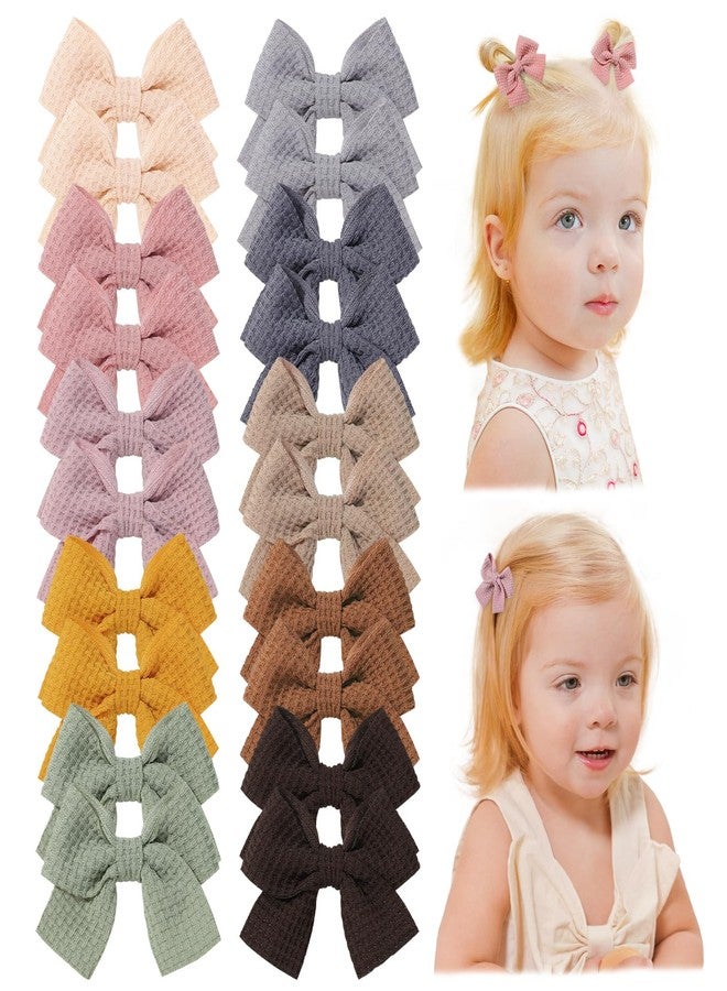 Jollybows 20pcs Baby Hair Clips Girls Bows 2" Mini Alligator Clip Toddler Pigtail Bow Fine Hair Clip - Image 1
