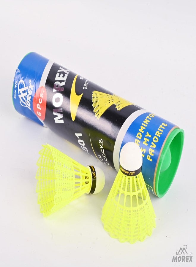 MOVEX Morex Premium Nylon Badminton Shuttlecock [Set of 6] | Lightweight & Durable Design | High-Performance Cork for Stable Flight & Fast Recovery | Ideal for Indoor & Outdoor - Image 5