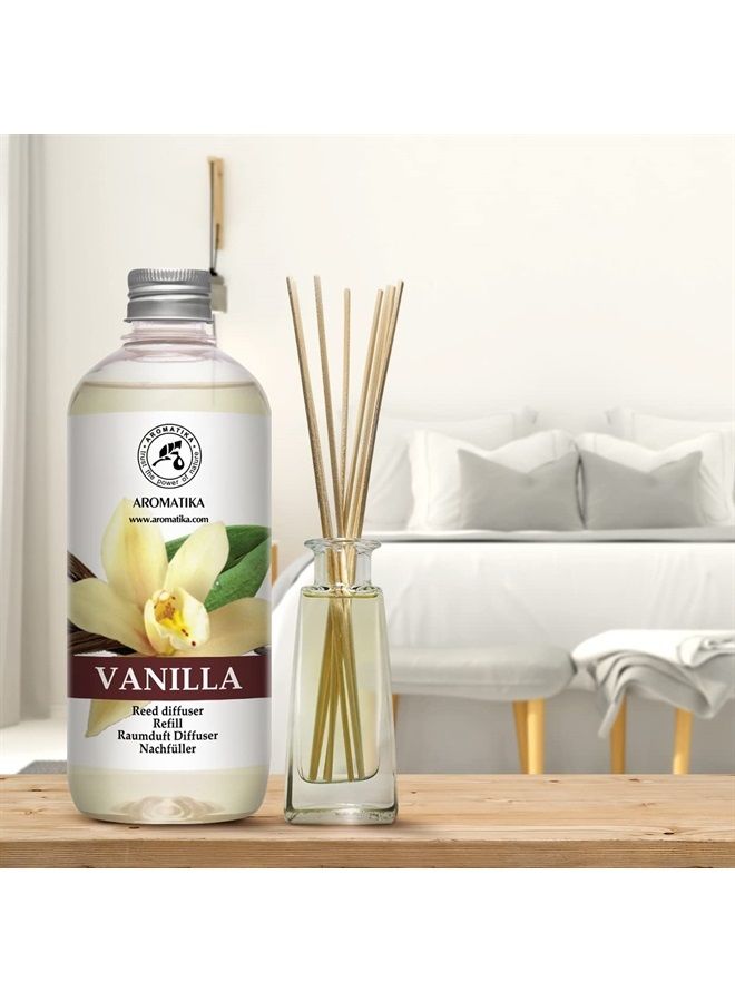 Aromatika عبوة إعادة تعبئة معطر الفانيليا بزيت الفانيليا الأساسي الطبيعي 17 أونصة سائلة - مكثف - عطر منعش وطويل الأمد - زيت معطر بالقصب - الأفضل للعلاج بالروائح - سبا - منزل - مكتب - نادي لياقة بدنية - Image 3