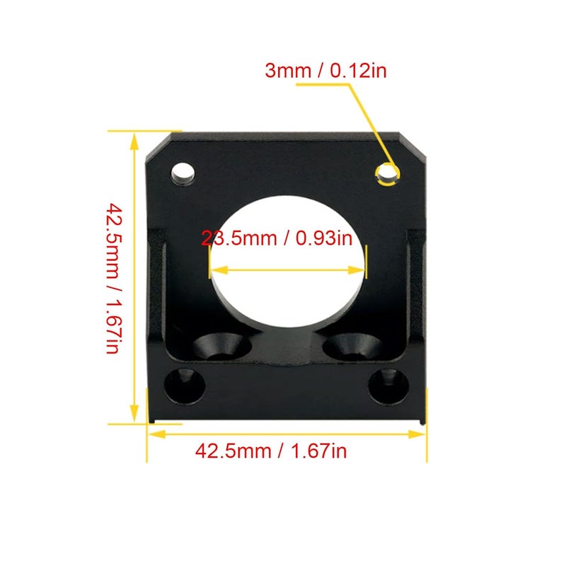 قوس محرك المحور Z المؤكسد الأسود من سبائك الألومنيوم لطابعة Ender 3 CR 10 ثلاثية الأبعاد - Image 3
