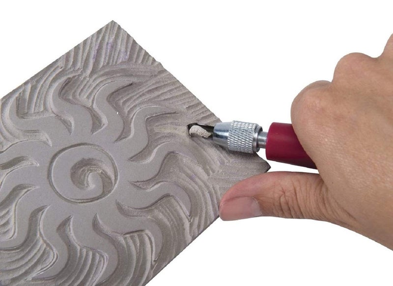 Speedball Red Baron Unmounted Linoleum Block, 12-Inch x 12-Inch Battleship Grey - Image 3