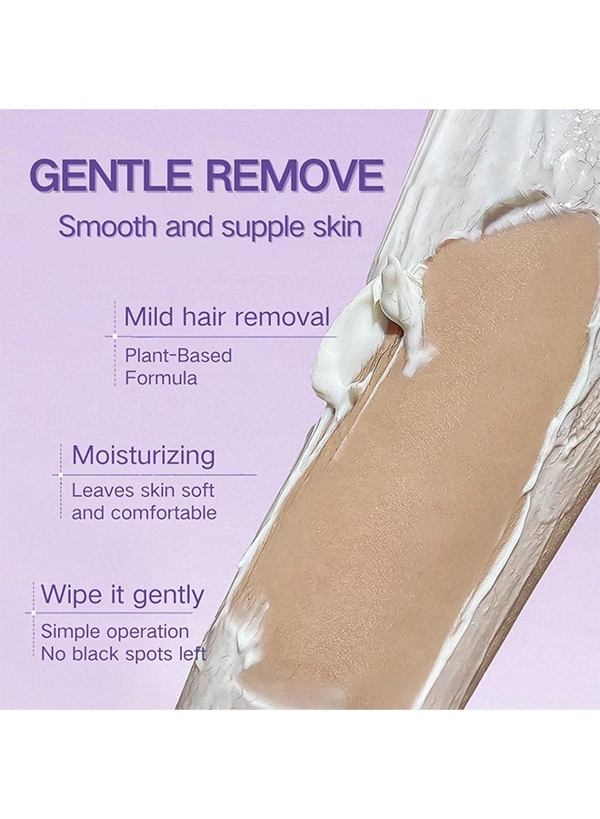 KOEC Removal Cream,for Women Men Sensitive Skin, Natural Extracts Depilatory Cream for Bikini Line Legs Arms, Underarms , Dermatologically Tested Painless Hair Remove Gel 75ML - Image 3