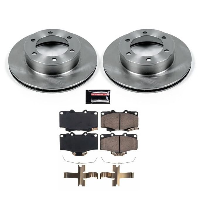 POWERSTOP Power Stop Koe1233 Autospecialty Front Replacement Brake Kit-Oe Brake Rotors & Ceramic Brake Pads [Application Specific For 6 Lug Models With 297Mm Front Rotors] - Image 5