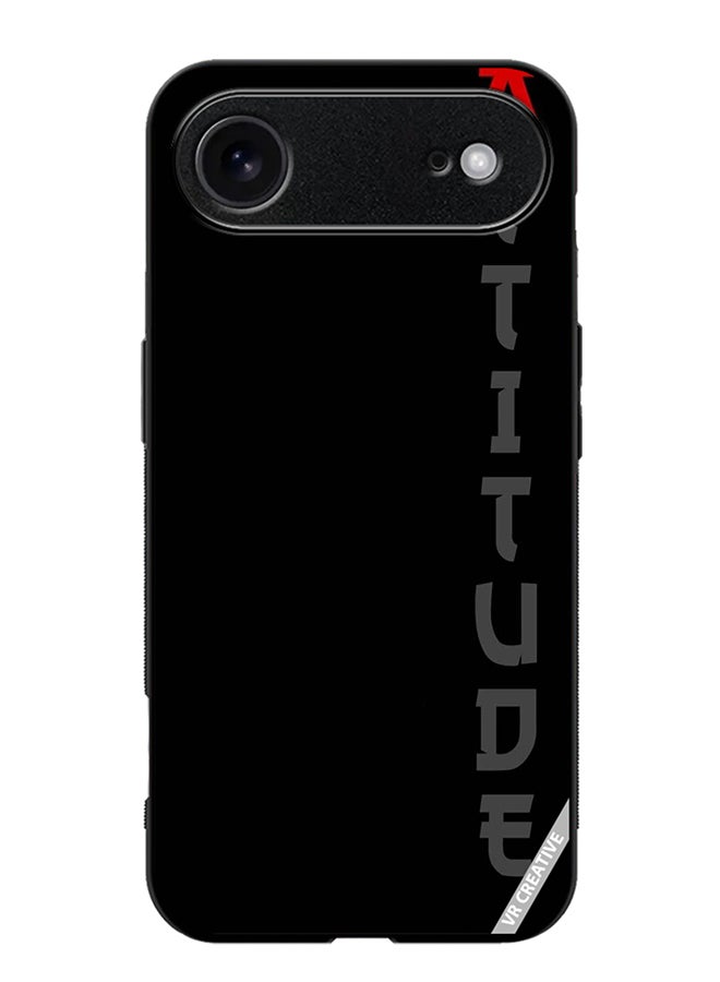 Protective Case Cover For Apple iPhone 17 Air Black With Text Design Multicolour