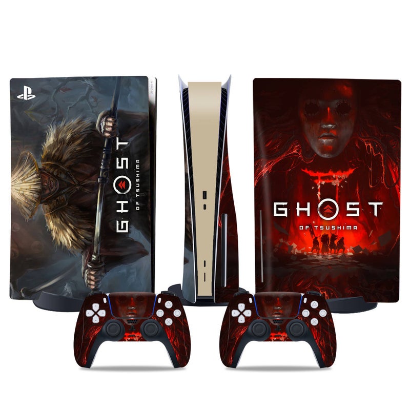 PS5 Disc Edition Sticker PS5 Digital Edition Console Controller Film Ghost of Tsushima Support Drop Shipping Frosted